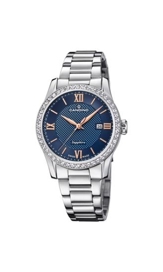 Blauw Dames Zwitsers Horloge CANDINO LADY ELEGANCE. C4740/2