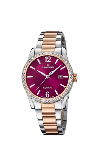 Swiss Women's CANDINO watch, burgundy. Collection LADY ELEGANCE. C4741/3