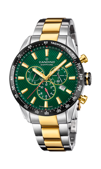 Swiss Men's CANDINO watch, green. Collection GENTS SPORT. C4748/3