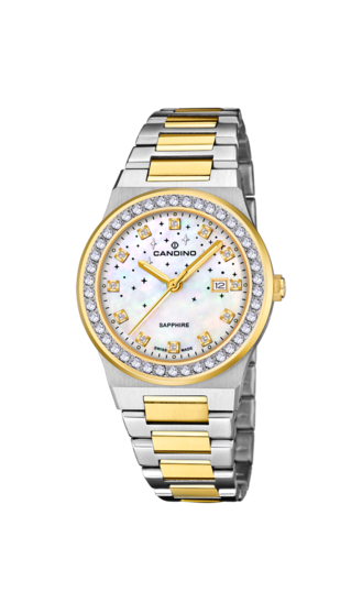 Swiss Women's CANDINO watch, pearlescent white. Collection CONSTELLATION. C4750/1