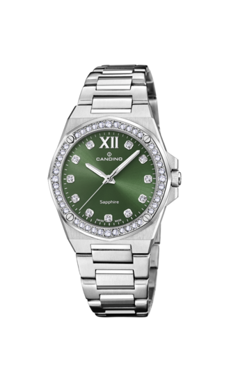 Swiss Women's CANDINO watch, green. Collection LADY ELEGANCE. C4751/5