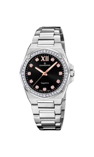 Zwarte Dames Zwitsers Horloge CANDINO LADY ELEGANCE. C4751/6