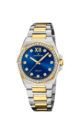 Blauw Dames Zwitsers Horloge CANDINO LADY ELEGANCE. C4752/2