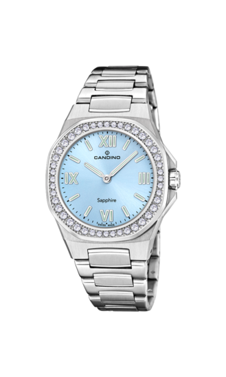 Blauw Dames Zwitsers Horloge CANDINO LADY ELEGANCE. C4753/4