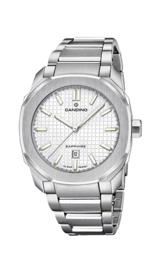 Swiss Men's CANDINO watch, white. Collection GENTS SPORT. C4754/1