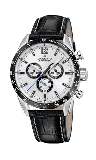 Swiss Men's CANDINO watch, white. Collection GENTS SPORT. C4758/1