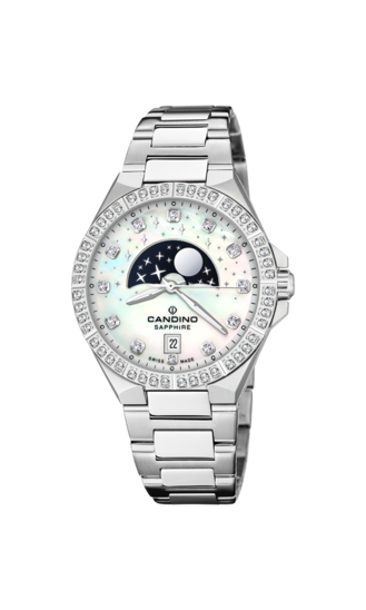 Swiss Women's CANDINO watch, pearlescent white. Collection CONSTELLATION. C4760/1