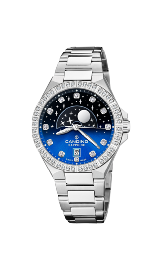 Reloj Suizo CANDINO para mujer, colección CONSTELLATION color Negro azul C4760/3