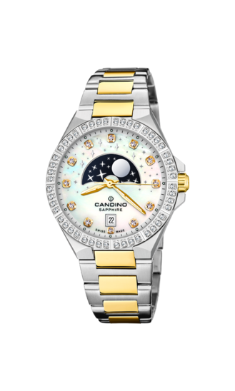 Parelwitte Dames Zwitsers Horloge CANDINO CONSTELLATION. C4761/1