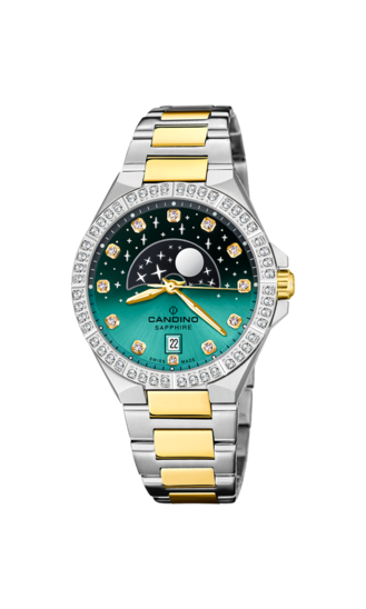 Reloj Suizo CANDINO para mujer, colección CONSTELLATION color Negro verde C4761/2