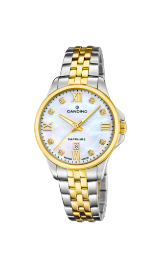 Witte Dames Zwitsers Horloge CANDINO LADY ELEGANCE. C4767/1