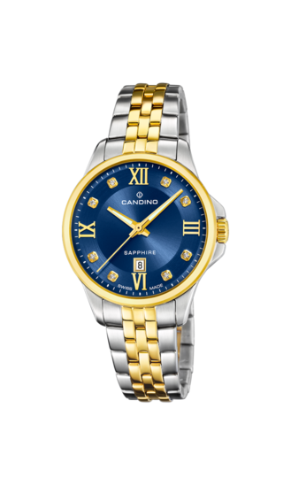 Blauw Dames Zwitsers Horloge CANDINO LADY ELEGANCE. C4767/3