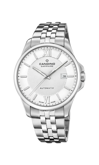 Swiss Men's CANDINO watch, white. Collection AUTOMATIC. C4768/1