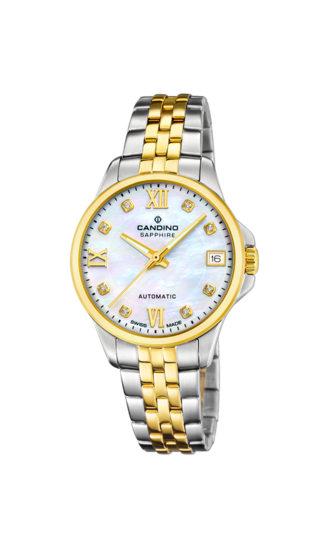 Witte Dames Zwitsers Horloge CANDINO AUTOMATIC. C4771/1