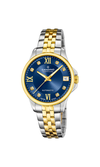 Blauw Dames Zwitsers Horloge CANDINO AUTOMATIC. C4771/3