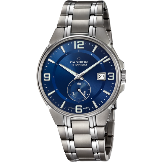 Reloj Suizo CANDINO para hombre, colección TITANIUM color Azul C4604/B