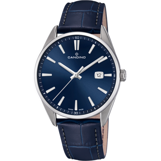 Reloj Suizo CANDINO para hombre, colección GENTS CLASSIC TIMELESS color Azul C4622/3