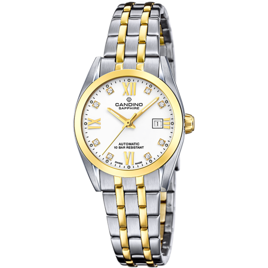 CANDINO WOMEN'S WHITE AUTOMATIC STAINLESS STEEL WATCH BRACELET C4704/1
