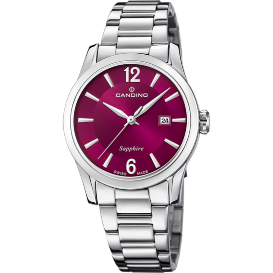 Swiss Women's CANDINO watch, burgundy. Collection LADY ELEGANCE. C4738/3