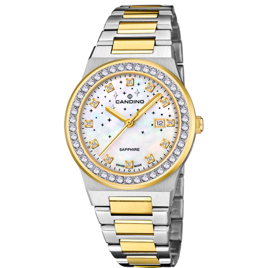 Swiss Women's CANDINO watch, pearlescent white. Collection CONSTELLATION. C4750/1