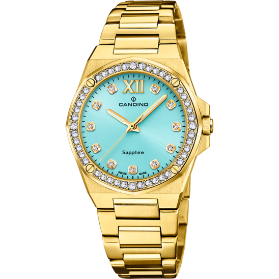 Blauw Dames Zwitsers Horloge CANDINO LADY ELEGANCE. C4755/2