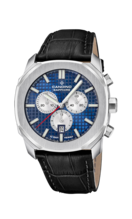 Zilveren Heren Zwitsers Horloge CANDINO CHRONOS GUILLOCHÉ. C4747/1