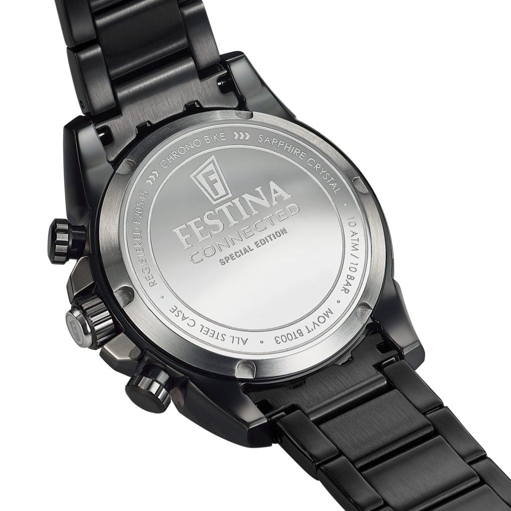 Montre Festina Femme Cadran Bleu Clair Lunette Avec Oxydes De Zirconium Bracelet Acier