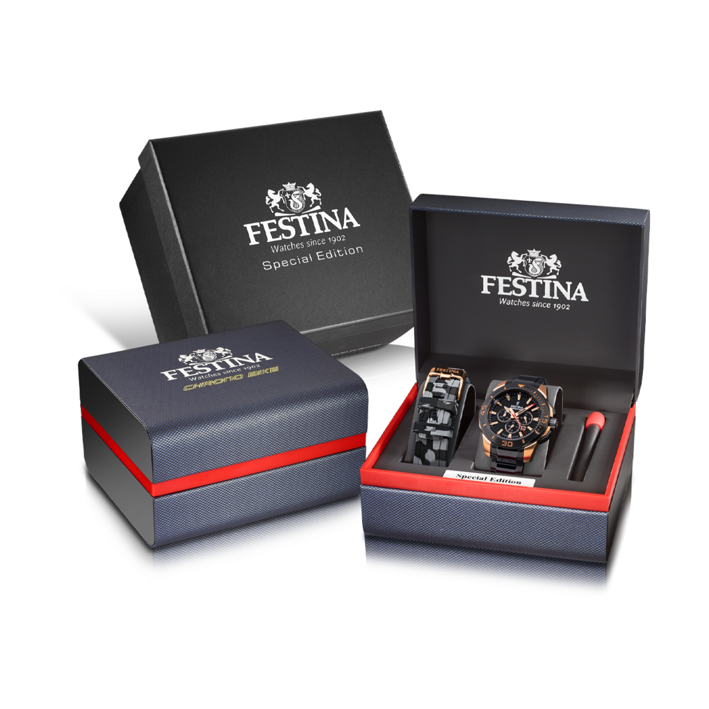 スティナ　Retune. ブラックベロアM Festina Special Editions watch F20645/1 black stainless steel