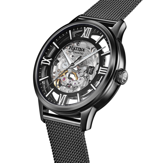 RELOJ DE HOMBRE FESTINA AUTOMATIC SKELETON F20535/1 CON ESFERA NEGRA