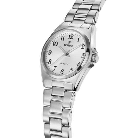 FESTINA CLASSICS WATCH F20553/1 WHITE STEEL STRAP, WOMEN'S