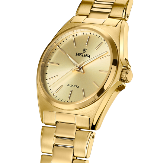 MONTRE FESTINA ACIER CLASSIQUE F20557/3 CHAMPAGNE, BRACELET EN ACIER, FEMME