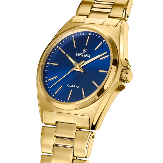 MONTRE FESTINA CLASSICS F20557/4 BLEU, BRACELET EN ACIER, FEMME