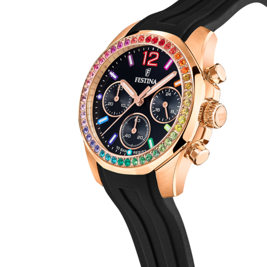 RELOJ DE MUJER FESTINA RAINBOW F20611/3 CON ESFERA NEGRA