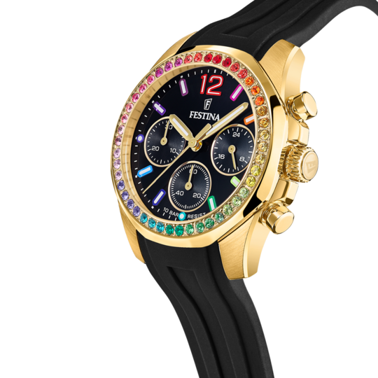 RELOJ DE MUJER FESTINA RAINBOW F20650/3 CON ESFERA NEGRA