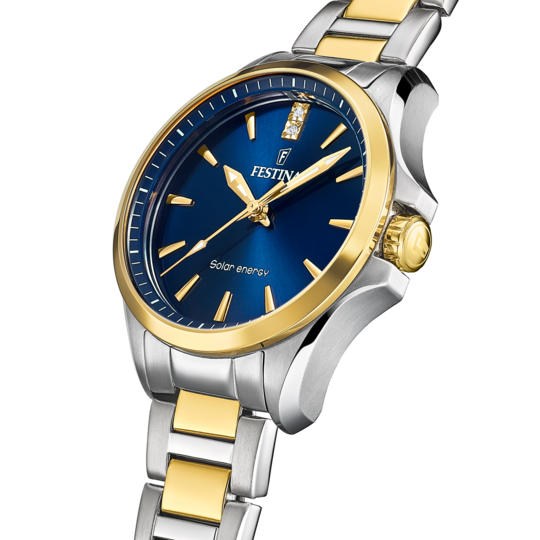 FESTINA SOLAR ENERGY F20655/4 BLUE STAINLESS STEEL 316L, WOMEN