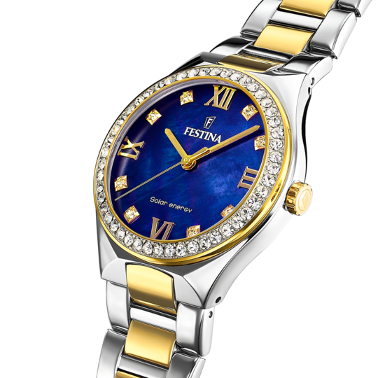 FESTINA ENERGIA SOLAR F20659/2 AZUL AÇO INOXIDÁVEL 316L, MULHER