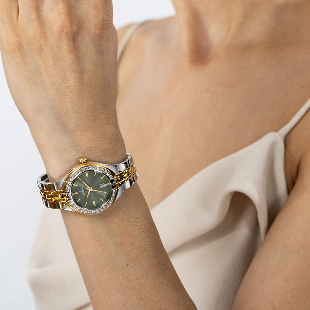 FESTINA WOMEN'S GREEN MADEMOISELLE STAINLESS STEEL WATCH BRACELET