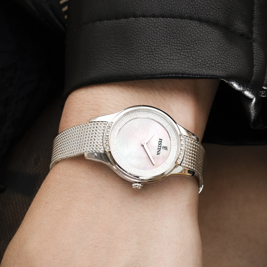 OROLOGIO FESTINA MADEMOISELLE F20494/4 BEIGE CINTURINO IN ACCIAIO  INOSSIDABILE 316L, DONNA