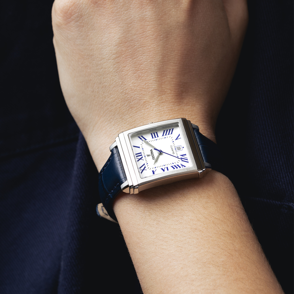 FESTINA WOMEN'S SILVER LEATHER WATCH BRACELET F20682/2