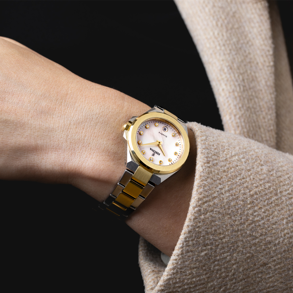 RELOJ FESTINA MADEMOISELLE F20702/1 BEIGE CORREA DE ACERO