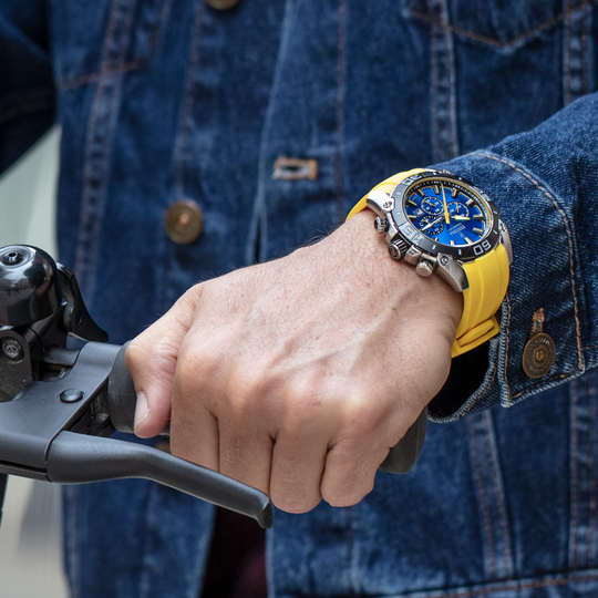 Porte Carte Homme cuir Bleu - CHRONO BIKE