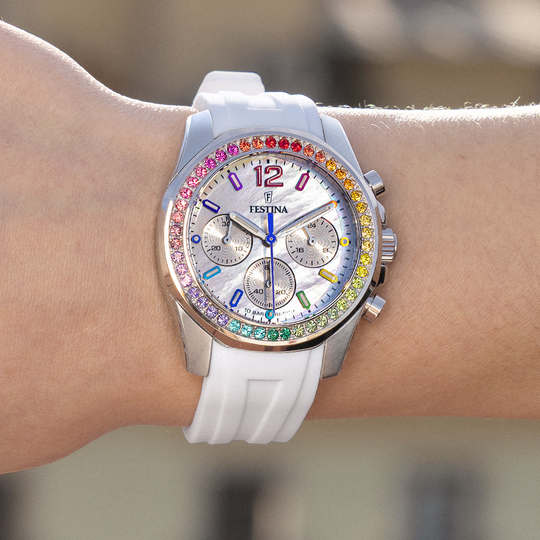 OROLOGIO FESTINA RAINBOW F20610/2 IN ACCIAIO, DONNA