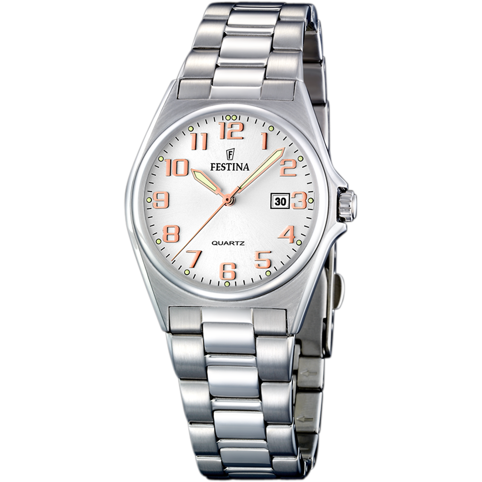 Reloj De Mujer Festina Classics F Con Esfera Plateada