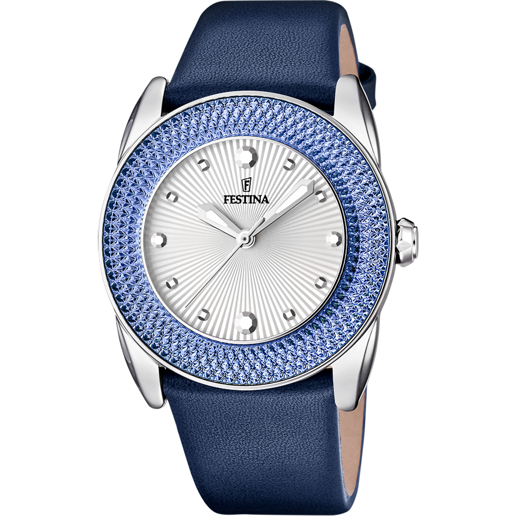 Montre Festina Femme F16591/6 - Boîtier Acier Inox Gris - Bracelet Cuir Marron - Étanche 5 ATM