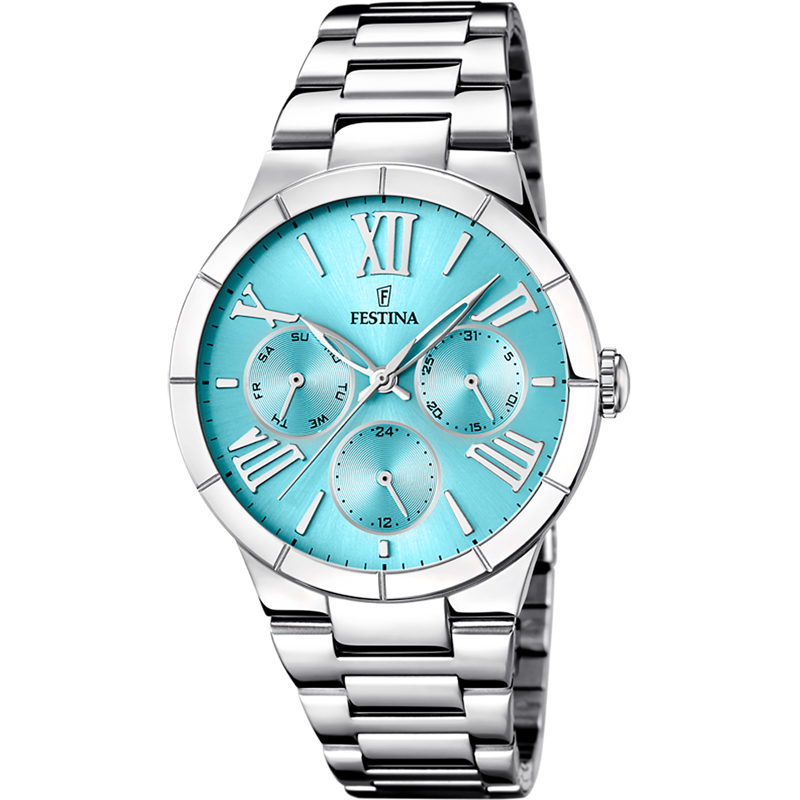 Reloj Festina F16564/A de hombre, en acero, esfera azul y cronógrafo.