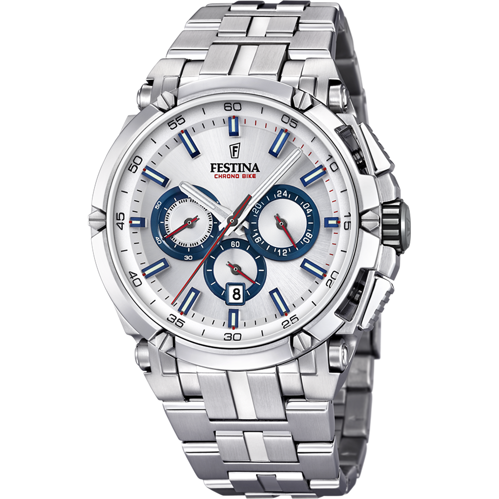 FESTINA WATCH F20327 1 SILVER GRAY STEEL STRAP MEN