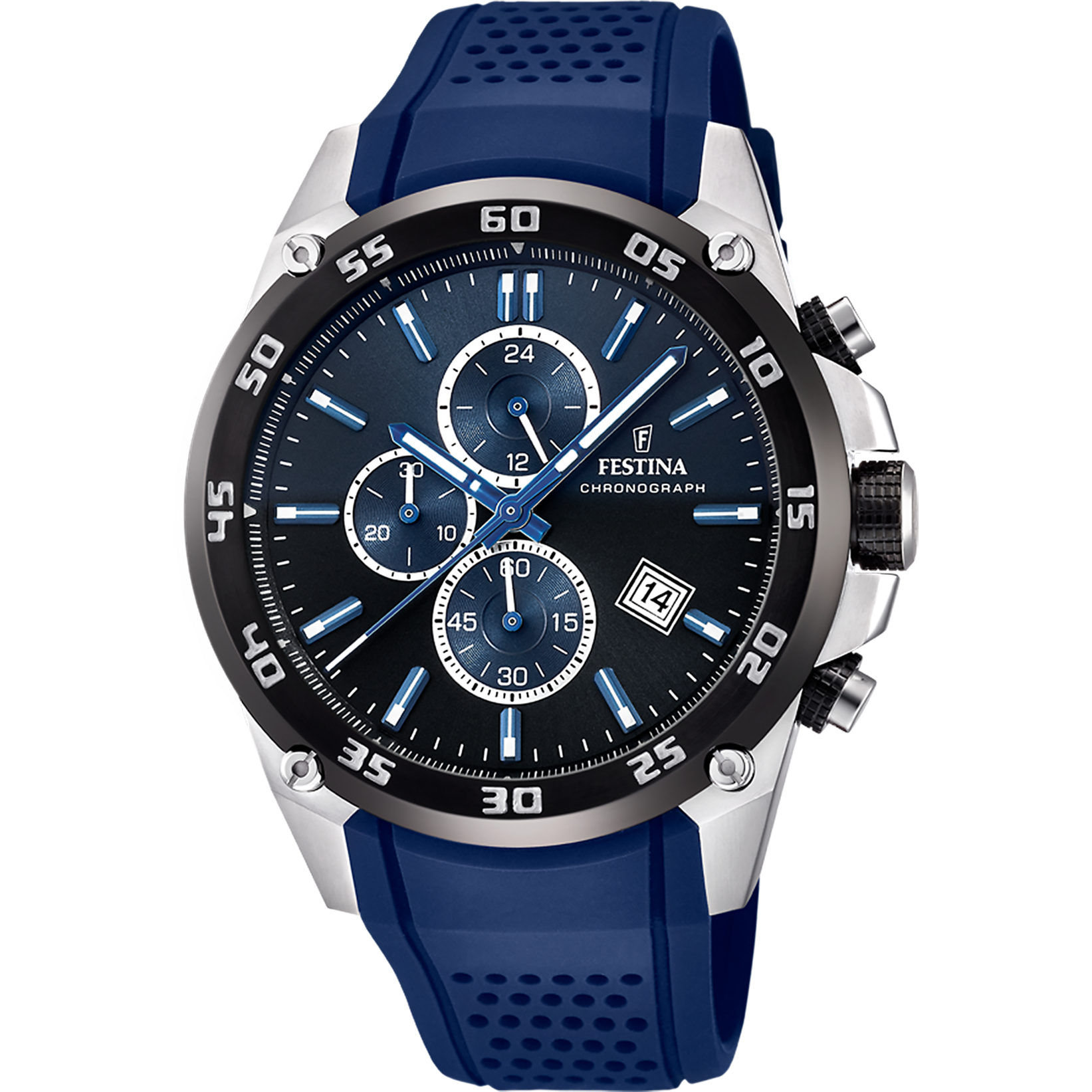 Bracelet De Montre Festina F20665/6 - Caoutchouc Bleu Clair/turquoise, Neuf Avec étiquettes