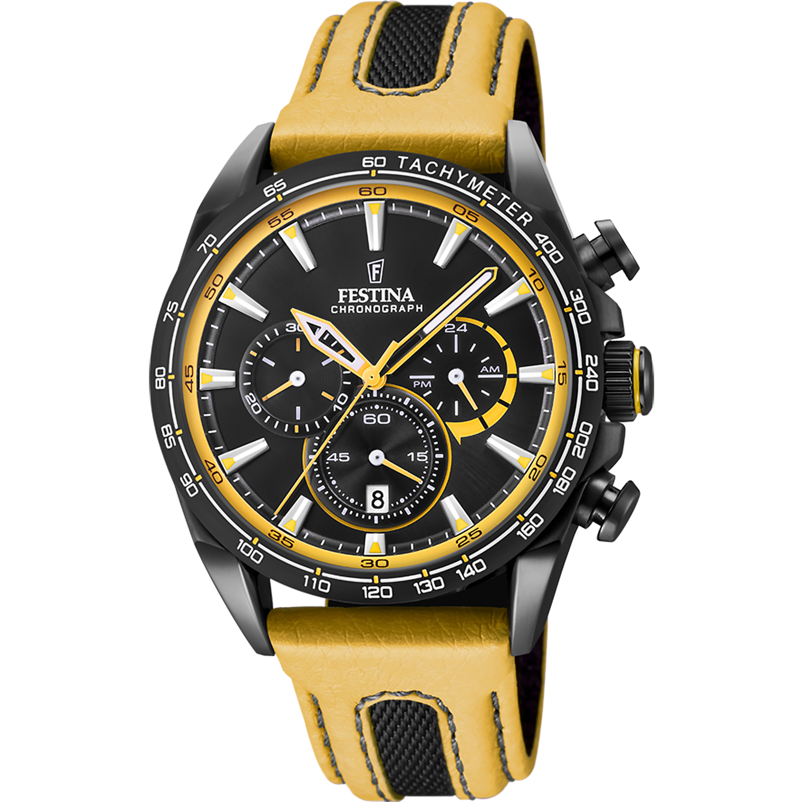 MONTRE FESTINA THE ORIGINALS F20351 4 JAUNE CUIR HOMME