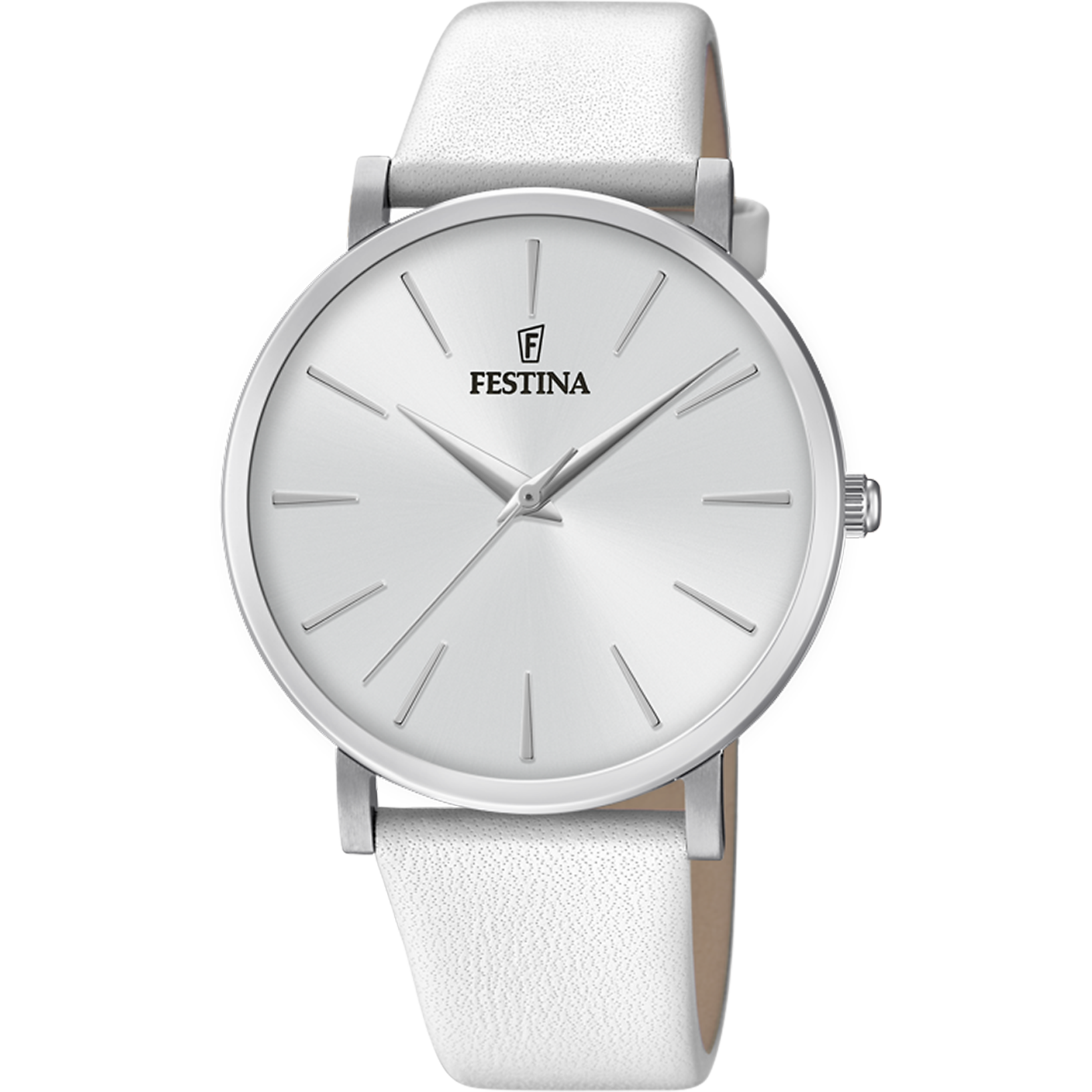 FESTINA BOYFRIEND WATCH F20371/1 STEEL LEATHER STRAP, WOMEN'S