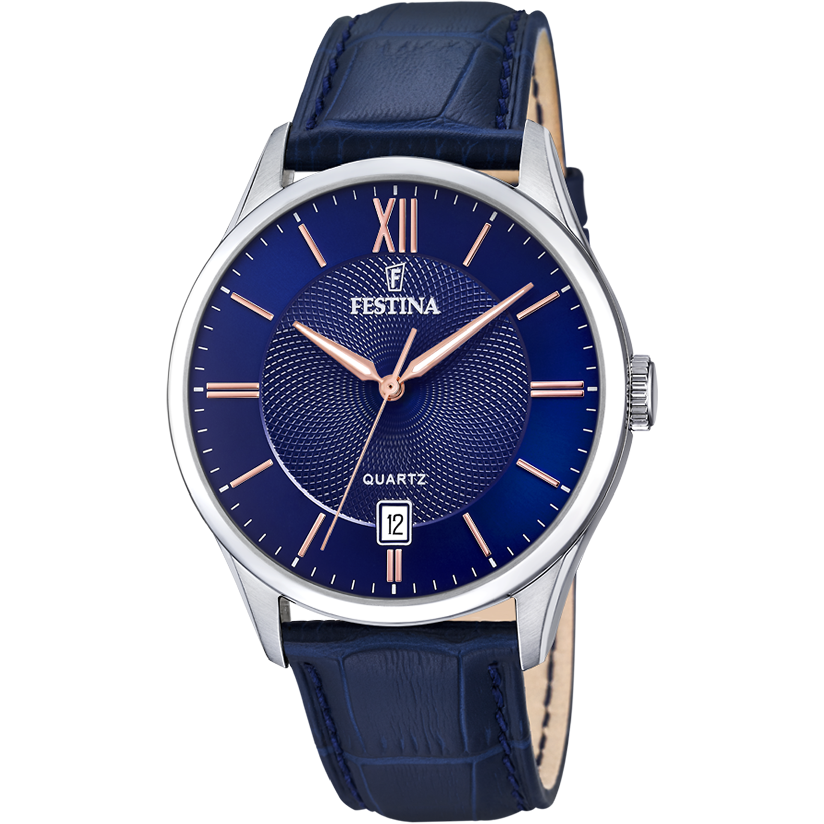 FESTINA MEN'S BLUE CLASSICS LEATHER WATCH BRACELET F20426/5